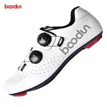 Sapatos masculinos de couro legítimo, calçados para ciclismo de estrada, respirável, sola de nylon, tênis autotraváveis, bicicleta de corrida, novo, 2020 2024 - compre barato