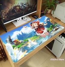 Alfombrilla de ratón grande de Anime Genshin Impact Klee, alfombrilla antideslizante para teclado de escritorio, ordenador, regalo de Cosplay 2024 - compra barato