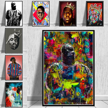 Notório b. i.g biggie smalls tupac rapper posters e impressões pintura em tela quadro de parede pop decorativo decoração para casa tableau 2024 - compre barato