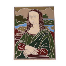 Famous Paintings Series - Mona Lisa Lapel Pin Mysterious Smile Badge Leonardo da Vinci Oil Painting Perfect Gift for Art Lovers 2024 - buy cheap