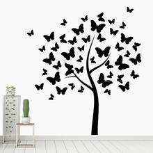 Butterfly decor Tree Wall Sticker Nursery Sofa background mural living room Wallpaper Removable Vinyl bedroom Art poster ds012 2024 - buy cheap