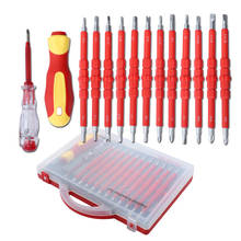 Conjunto de chave de fenda isolada vde 1000v, peças, alça de resistência de alta pressão, torx, parafuso fenda, ferramentas manuais de reparo 2024 - compre barato