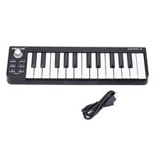 Teclado portátil com velocidade, alta qualidade, portátil, mini controle midi, usb, 25 teclas 2024 - compre barato