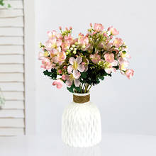 Artificial Flowers Fake False Plant Party Bouquet Décor 5 Forks Wedding Decoration Superior Quality Silk Cherry 2024 - buy cheap