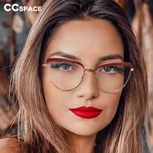 48158 Retro Cat Eye Anti Blue Light Metal Eyebrow Glasses Frames Women Optical Fashion Computer Glasses 2024 - buy cheap