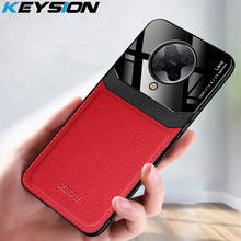 KEYSION Fashion Shockproof Case for Xiaomi POCO F2 Pro X2 Leather Mirror Tempered Glass Phone Back Cover for Redmi K30 Pro 5G 2024 - buy cheap