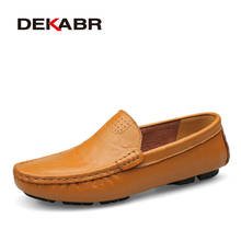 DEKABR Big Size 39~48 High Quality Genuine Leather Men Shoes Soft Moccasins Loafers Fashion Brand Men Flats Comfy Driving Shoes 2024 - buy cheap