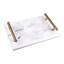 Rectangular Imitation Marble Texture Resin Tray Plate Bathroom Storage Dish Jewelry Display Plate Bathroom Ornament 2024 - buy cheap