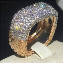 Винтажное женское кольцо обещания choucong, свадебные кольца из стерлингового серебра 925 пробы с кубическим цирконием класса AAAAA для женщин, эффектные ювелирные изделия вечерние Ринок 2024 - купить недорого