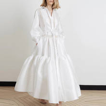 Высококачественное Элегантное открытое кружевное платье женское осеннее стильное белое кружевное платье с длинным рукавом зимнее вечернее платье vestidos 2024 - купить недорого