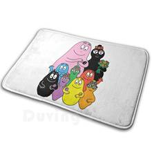 Alfombra de barbapala antideslizante, tapete de dormitorio, Doodle, Kawaii, colorido, FRANCÉS 2024 - compra barato