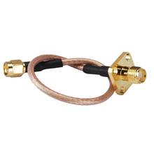 Superbat SMA Female Jack Flange Panel Mount Straight to SMA Male Straight WiFi Pigtail Cable RG316 20cm 2024 - buy cheap