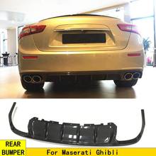 Para-choque traseiro de carro, difusor de fibra de carbono, divisor de avental para maserati ghibli 2014, 2015, 2016 2024 - compre barato