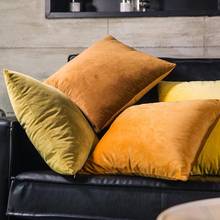 Capa de almofada de veludo para sofá, fronha sem núcleo, estilo nórdico simples, capa para assento de carro 2024 - compre barato