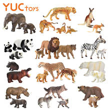 YUC Animal Toy Zoo Set Simulation Figurines Model Wild Lion Tiger Wolf Action Figure Farm Poultry Horse Cow Pig Educational Gift 2024 - buy cheap