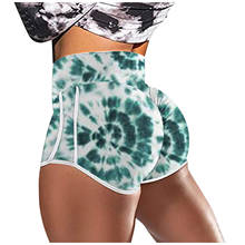 Pantalones cortos con estampado para mujer, mallas transpirables de cintura alta para gimnasio, trotar, correr y Yoga 2024 - compra barato