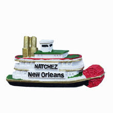 BABELEMI USA New Orleans Natchez Steamship Fridge Magnet Souvenir Magnets Decorative Refrigerator Magnet magnesy na lodowke 2024 - buy cheap