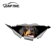 Jump Time-calcomanía Hovawart 3D de 13cm x 4,8 cm para ventana de coche, pegatina de vinilo para ordenador portátil, pegatinas de animales para coche 2024 - compra barato