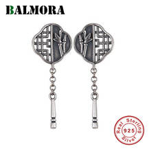 BALMORA-pendientes de bambú de estilo chino para mujer, de plata 925, diseño Retro, colgante para oreja, joyería 2024 - compra barato