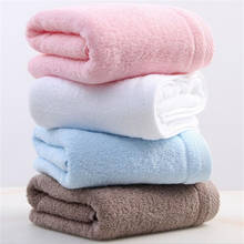 Toalha de banho sólida de algodão para adultos, conjunto de toalha de mão simples de algodão para supermercado e hotel 2024 - compre barato