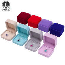 Sale 1 PC High Quality Storage Presentation Necklace Pendant Jewelry Box Velvet Case Earrings Plastic Display Box 12 Colors 2024 - buy cheap