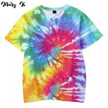 2020 Hip hop tie dye top T-Shirt for Men Women 3D Print Oversize O-neck Tops Short Sleeve Women Funny T Shirt 2024 - buy cheap