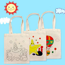 DIY Canvas Bag Educational Toys Kids Creation Colors To Paint Children Toy Drawing Graffiti Bag Montessori Toys Children Gifts 2024 - купить недорого