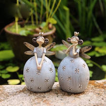 Forest Angel Girl Resin Ornaments Outdoor Garden American Country Retro Miniature Figurines Lovely Fairy Gift Home Decoration 2024 - buy cheap