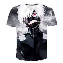 2021 Summer New Men's T-shirt Blood Anime Tokyo Ghoul t shirt Casual Terror Short Sleeved Tshirt Funny Printed  Kid's Tops tees 2024 - buy cheap