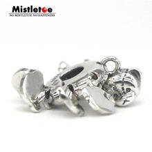 Mistletoe 925 Sterling Silver Bear Spacer Charm Bead European Jewelry 2024 - buy cheap