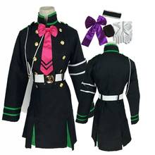 new anime halloween party role paly Seraph Of The End Owari no Seraph Hiiragi Shinoa Anime Cosplay Costume Dress Outfit wig 2024 - buy cheap