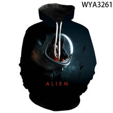 Sudadera con estampado 3D de Alien para hombre y mujer, ropa de calle en 3D con estampado, jersey de manga larga informal a la moda para otoño 2024 - compra barato