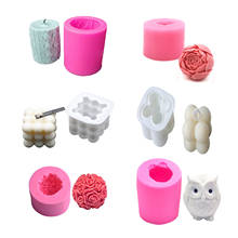 1PC DIY Candles Mould Soy Wax Candle Mold Aromatherapy Plaster Candle 3D Silicone Mold Hand-made Soy Aroma Wax Soap Candles Mold 2024 - buy cheap