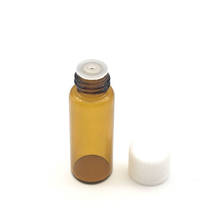 Mini botella de vidrio ámbar con orificio reductor y tapa, botella pequeña esencial, 5 uds., 5ml 2024 - compra barato