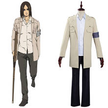 Disfraz de Anime Attack on Titan para Halloween, gabardina de Eren Jaeger para Cosplay de la temporada Final, traje de Carnaval 2024 - compra barato
