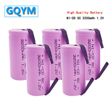 Batería recargable SC de 1,2 V y 3200MAH, célula SC Sub C ni-cd con taladro eléctrico, destornillador, equipo médico, 15 Uds. 2024 - compra barato