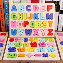 ABC-rompecabezas Digital de madera para niños, juguete de aprendizaje temprano, letras, alfabeto, números, preescolar, educativo 2024 - compra barato