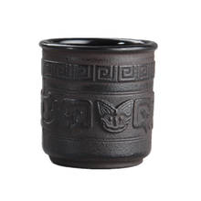 Cast Iron Retro Tea Cups Carved Cups and Mugs Traditinlal Chinese Drinkware 2024 - buy cheap