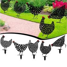 Decoração de arte para quintal de galinha, decoração de jardinagem com enfeites de galinhas, quintais, quintais, quintais, jardim, faixas ao ar livre 2024 - compre barato