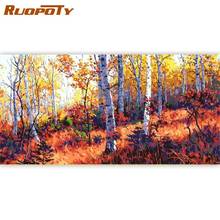 Ruopoty, quadro de tamanho grande de 60x120cm, pintura por números diy, floresta, paisagem, pintura por números, caligrafia, pintura de artes 2024 - compre barato