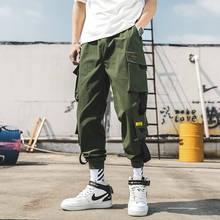 Pantalones Cargo informales para hombre, pantalón de chándal fino, ropa deportiva, Hip Hop, Harem, novedad de verano, 2020 2024 - compra barato