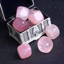 Cubo de cuarzo rosa, piedras y cristales curativos, minerales naturales de reiki, piedras preciosas de chakra para decoración del hogar 2024 - compra barato