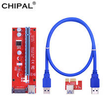 CHIPAL-Tarjeta elevadora VER007 PCI-E, adaptador USB 100, Cable SATA de alimentación para tarjeta gráfica, 60CM, 3,0 CM, PCI-E, 007S, PCI Express, PCIE, 1X 16X 2024 - compra barato