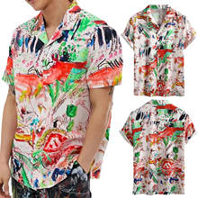 Fashion 2022 Summer Shirt For Men Cardigan Short Sleeve Shirts Hawaiian Beach Flower Shirt Men Dress Shirt Clothes chemise homme 2024 - buy cheap