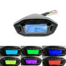 Velocímetro digital led para motocicleta, honda, tacômetro, 7 cores, medidor kmh 2024 - compre barato