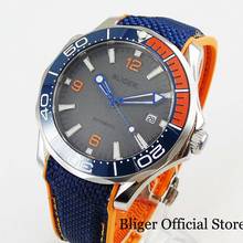 41mm BLIGER Sapphire Crystal Luxury Date Window Self WInding Men Wristwatch Rubber Strap DG2813 Movement Rotating Bezel 2024 - buy cheap