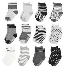 12 Pair/set kids socks Baby Girl Socks Anti-slip Socks Baby Boy Socks Elastic Knit Socks Cotton Socks 2024 - buy cheap