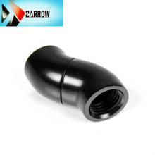 Barrow-Accesorios de conector de refrigeración de agua, G1/4, negro, plata, blanco, doble Madre, giratorio de 360 grados, para construcción, TSNW902-V1 2024 - compra barato