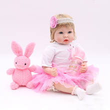 New Design 55cm Silicone Reborn Baby Dolls girl toys gift Boneca Reborn menina Realista bebe  reborn toddler boneca NPK 2024 - buy cheap