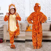 Pijamas de invierno para niños y niñas, conjuntos de ropa de dormir de animales, bonito oso, gato, unicornio, tigre 2024 - compra barato